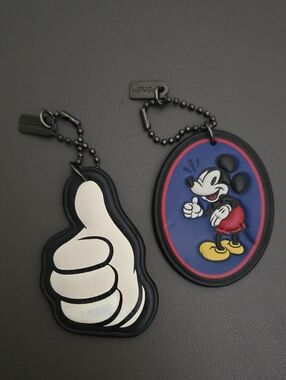 Disney x Coach Mickey Mouse Leather Hangtags / Keychains
